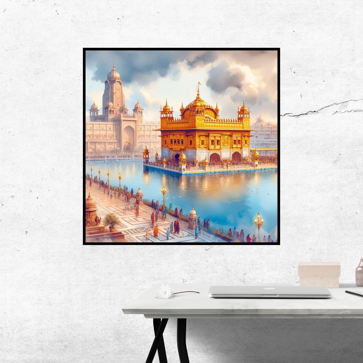 Shri Harmandir Sahib Ji Darshan - Golden Temple Canvas Painting