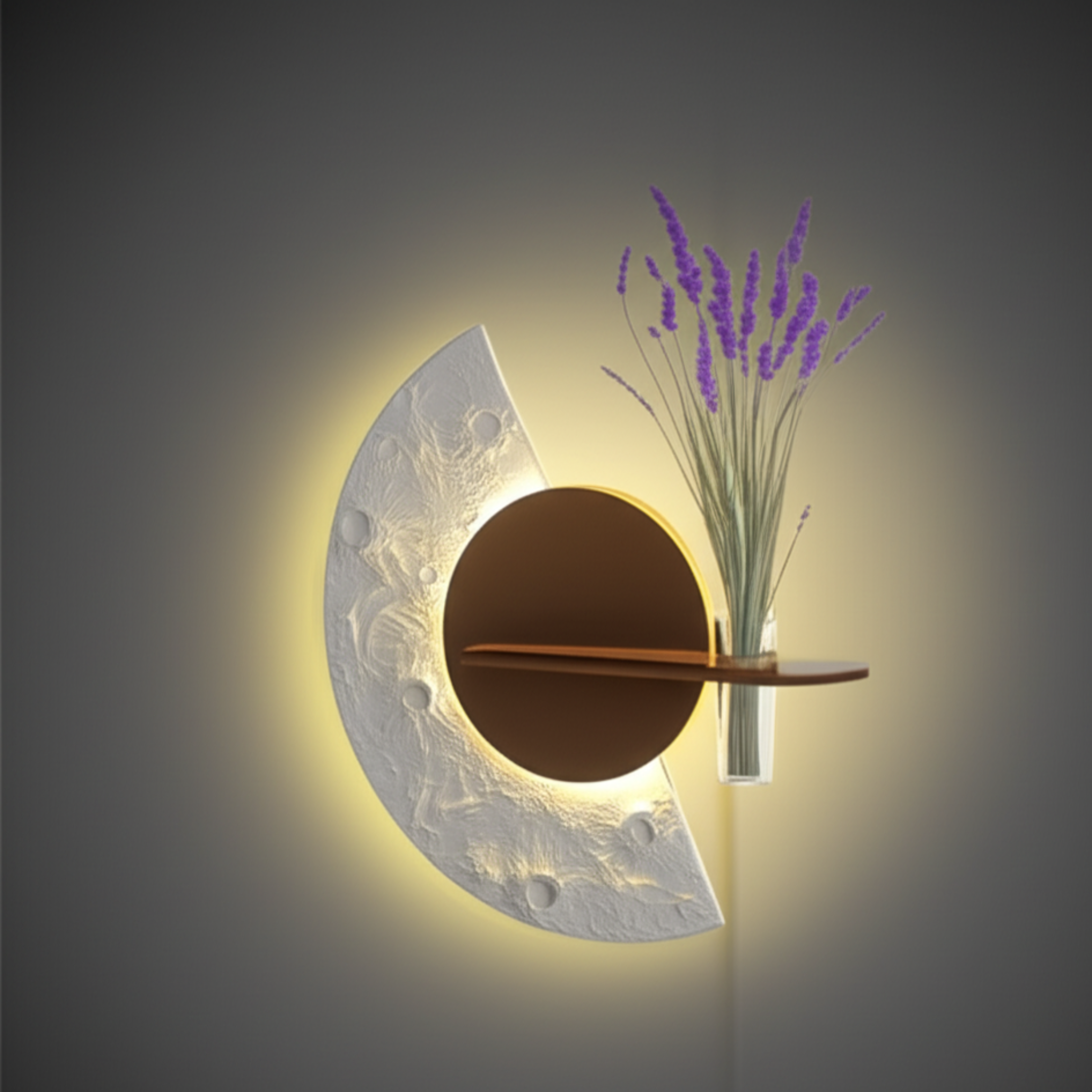 Lunar Bloom - Celestial Wall Sconce by Art O Hub - Image 5