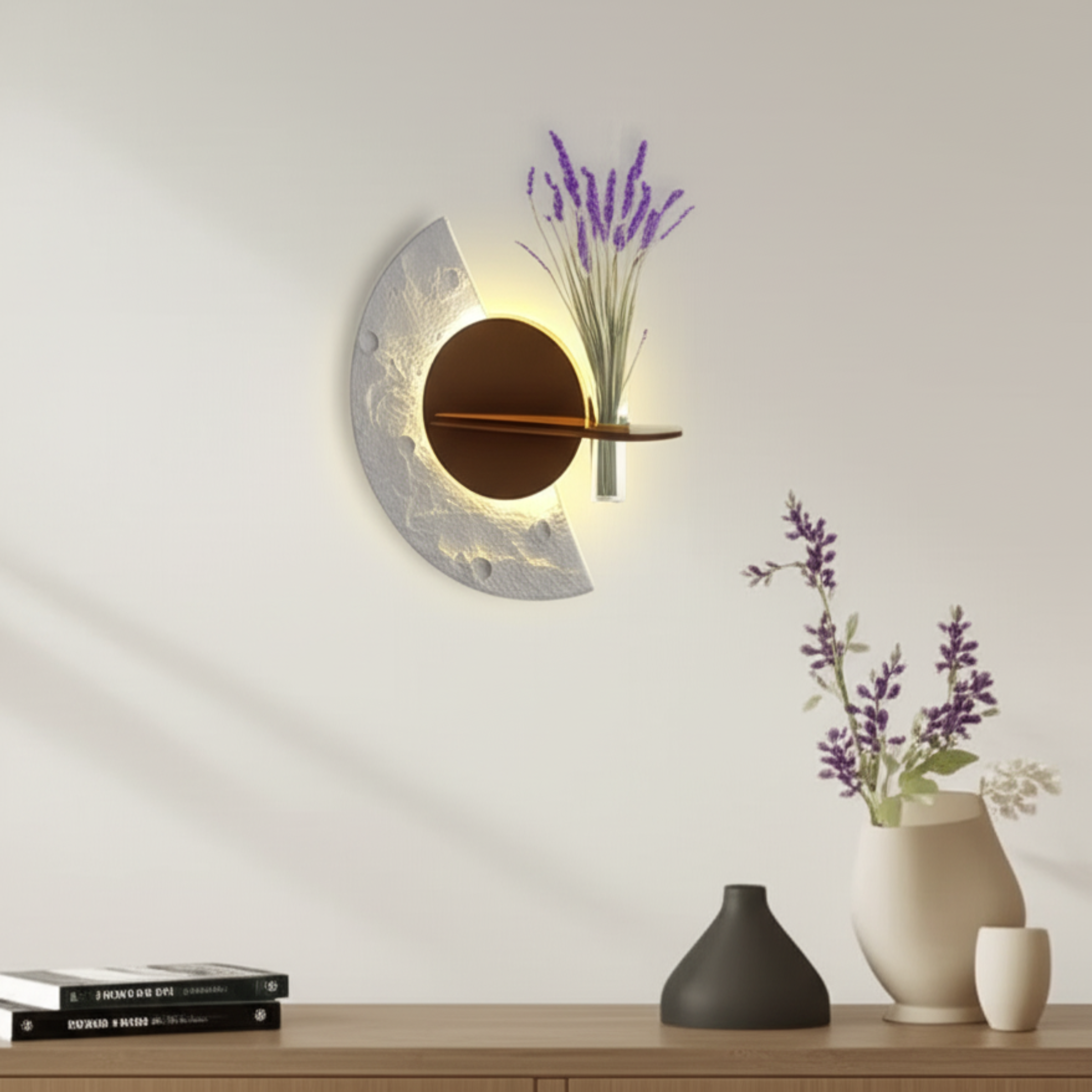 Lunar Bloom - Celestial Wall Sconce by Art O Hub - Image 4