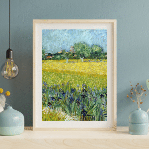 Irises in the Golden Field Canvas Painting