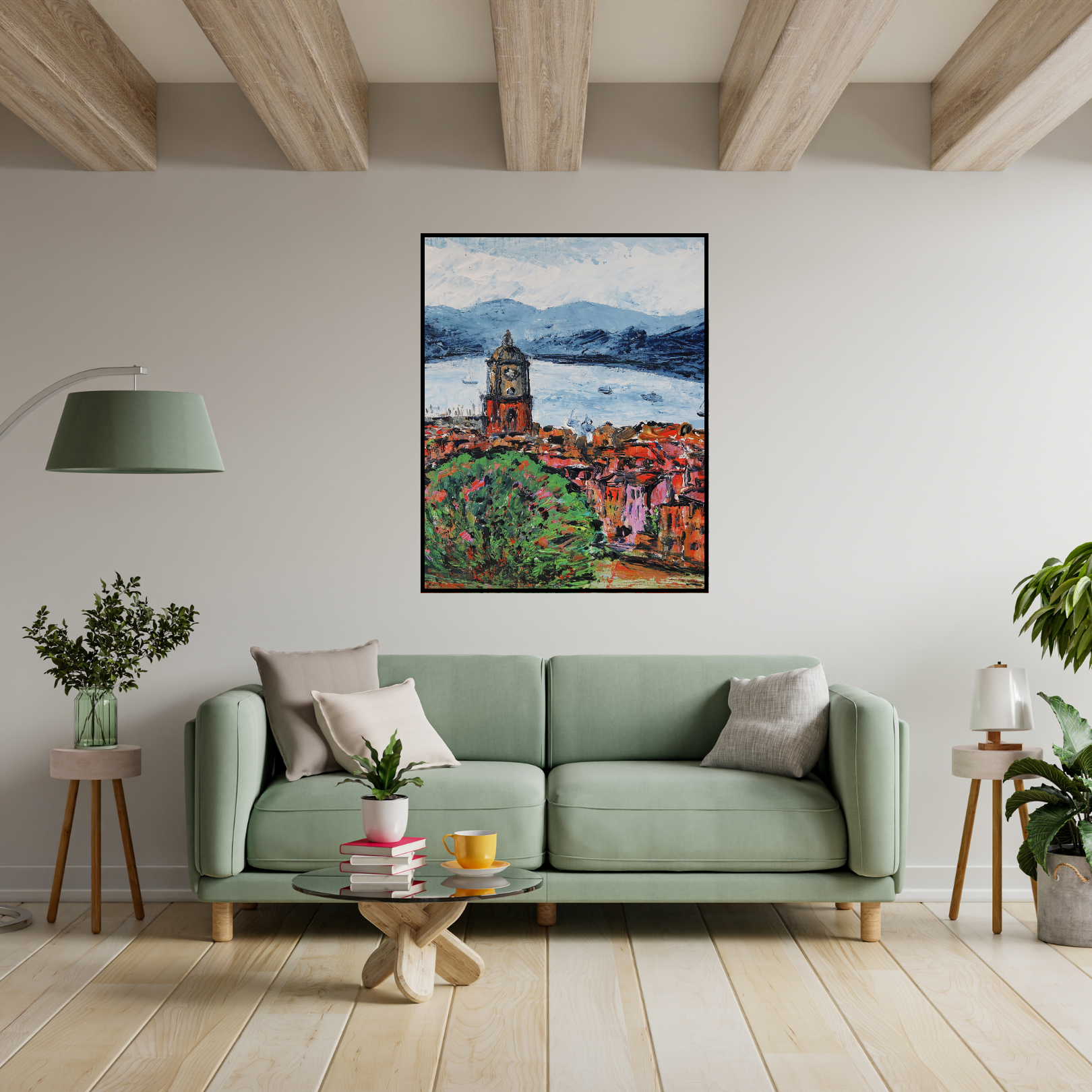 Mediterranean Vista Canvas Painting Art O Hub - Image 4