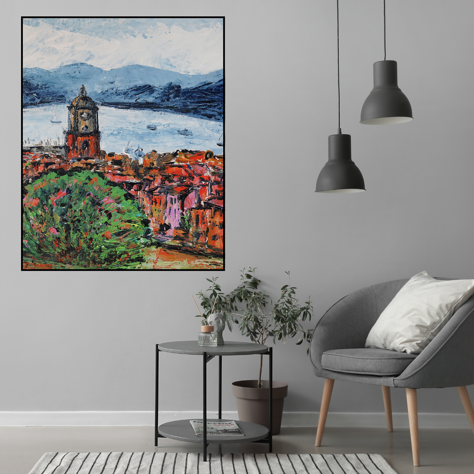 Mediterranean Vista Canvas Painting Art O Hub - Image 3