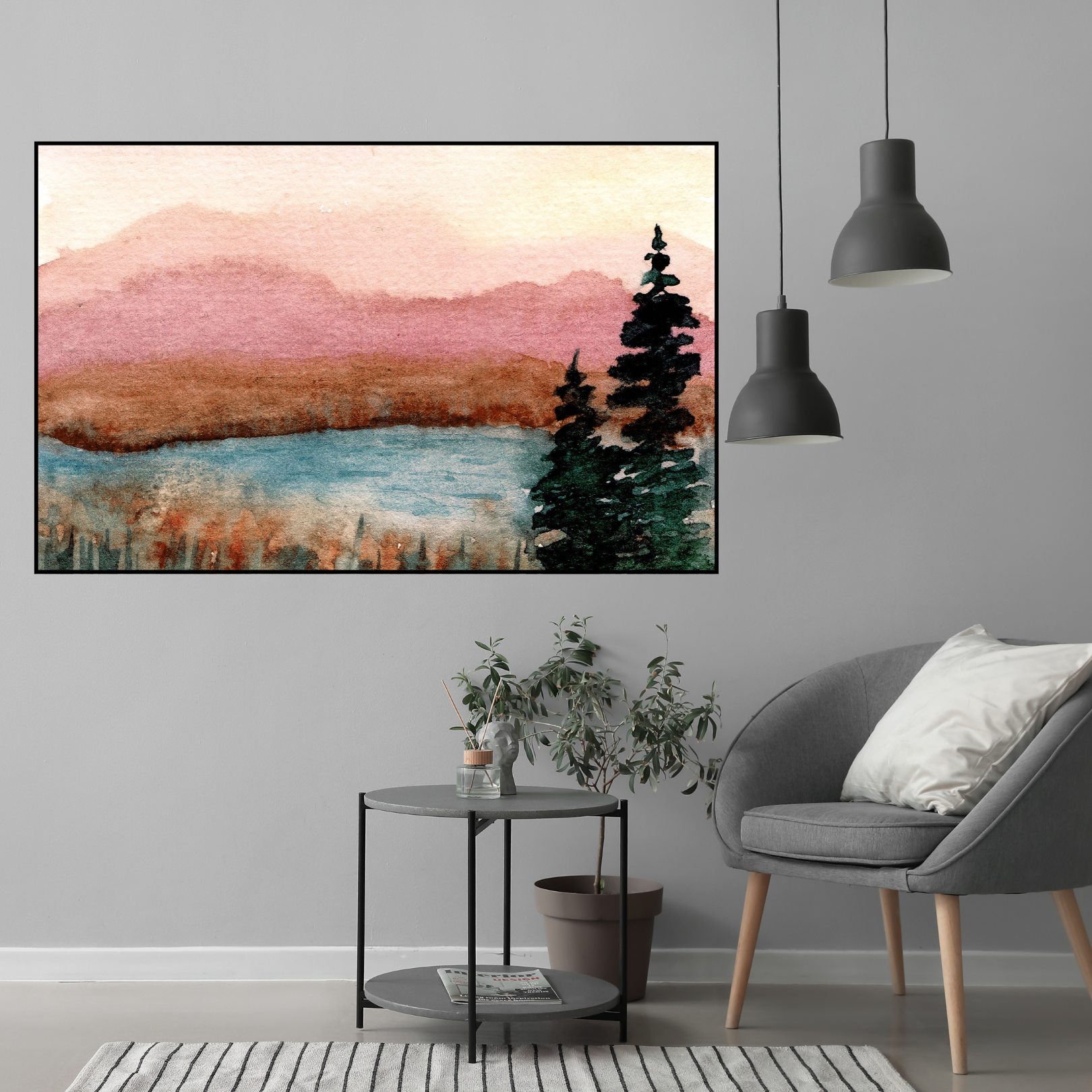 Lakeside Serenade Canvas Painting Art O Hub - Image 3