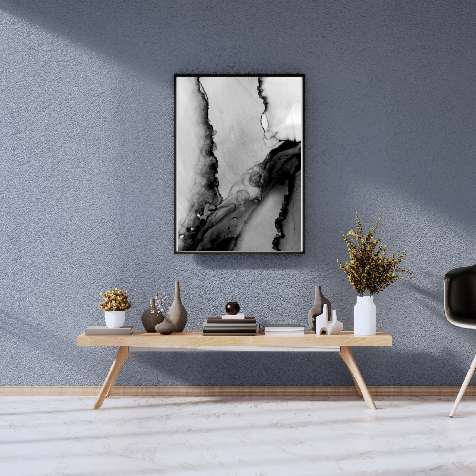 Monochrome Strata Canvas Painting Art O Hub - Image 3