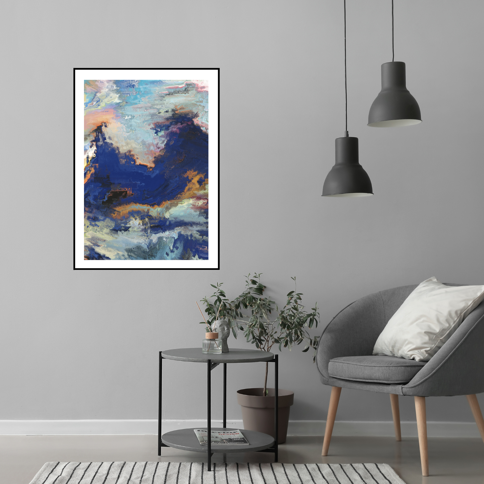 Azure Depths Canvas Painting Art O Hub - Image 4