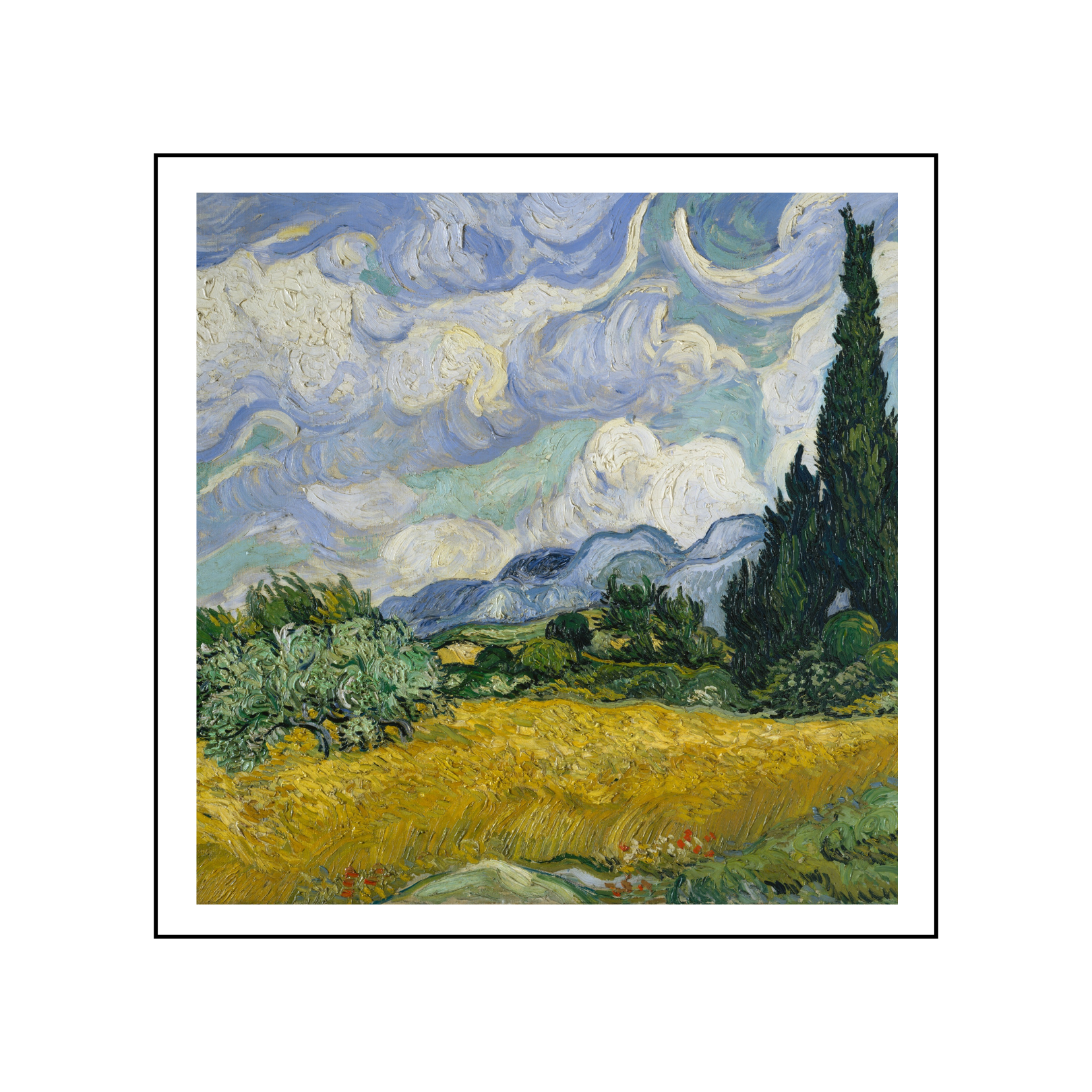 Cypress Serenity Canvas Painting