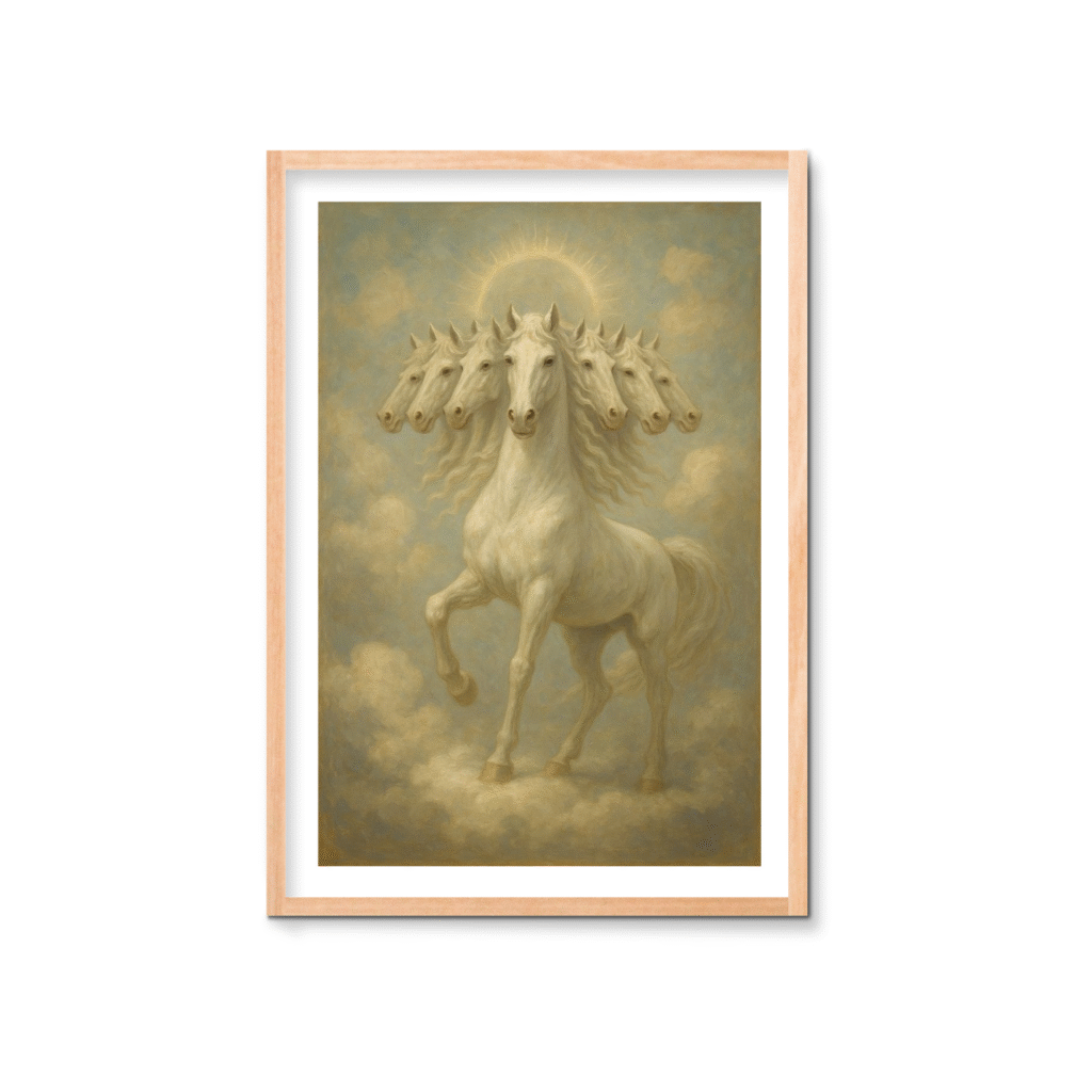 seven horse canvas