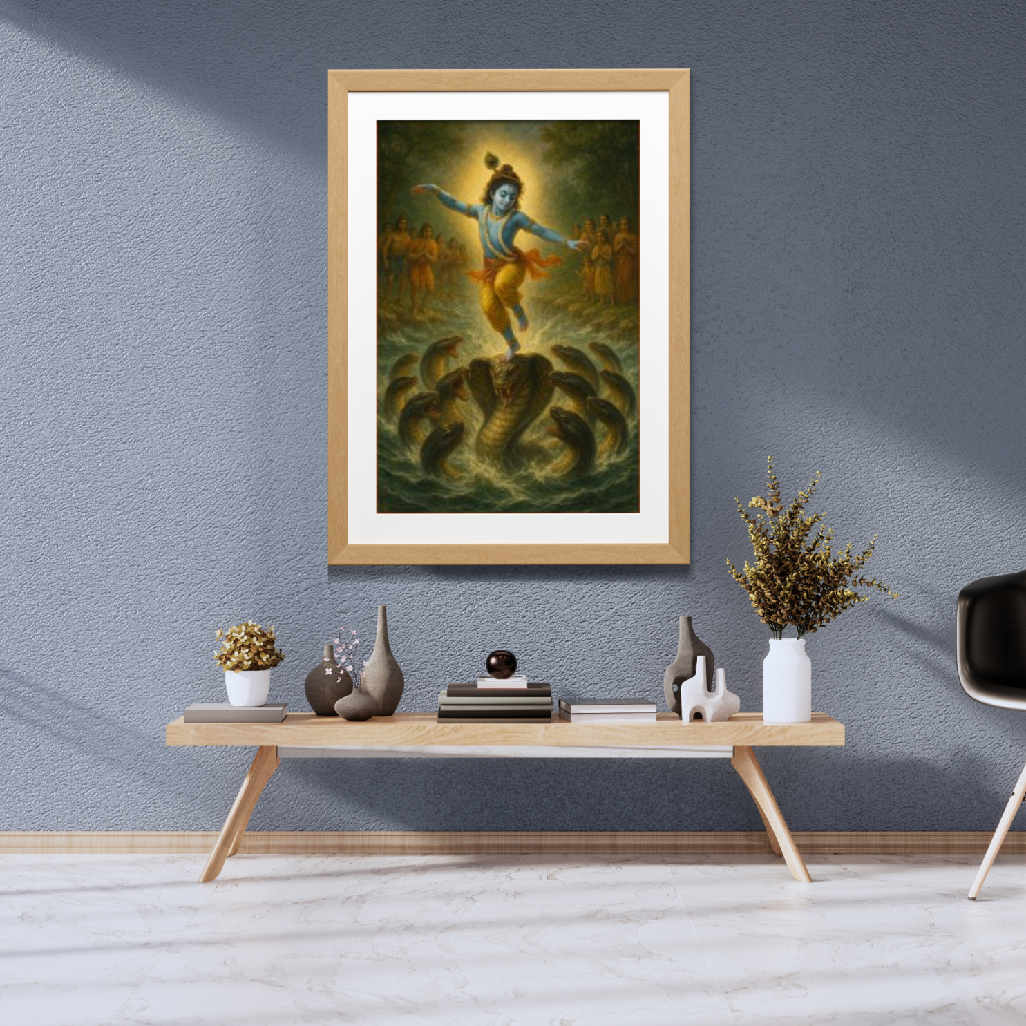 Krishna and Kaliya – Triumph Over Darkness - Image 3