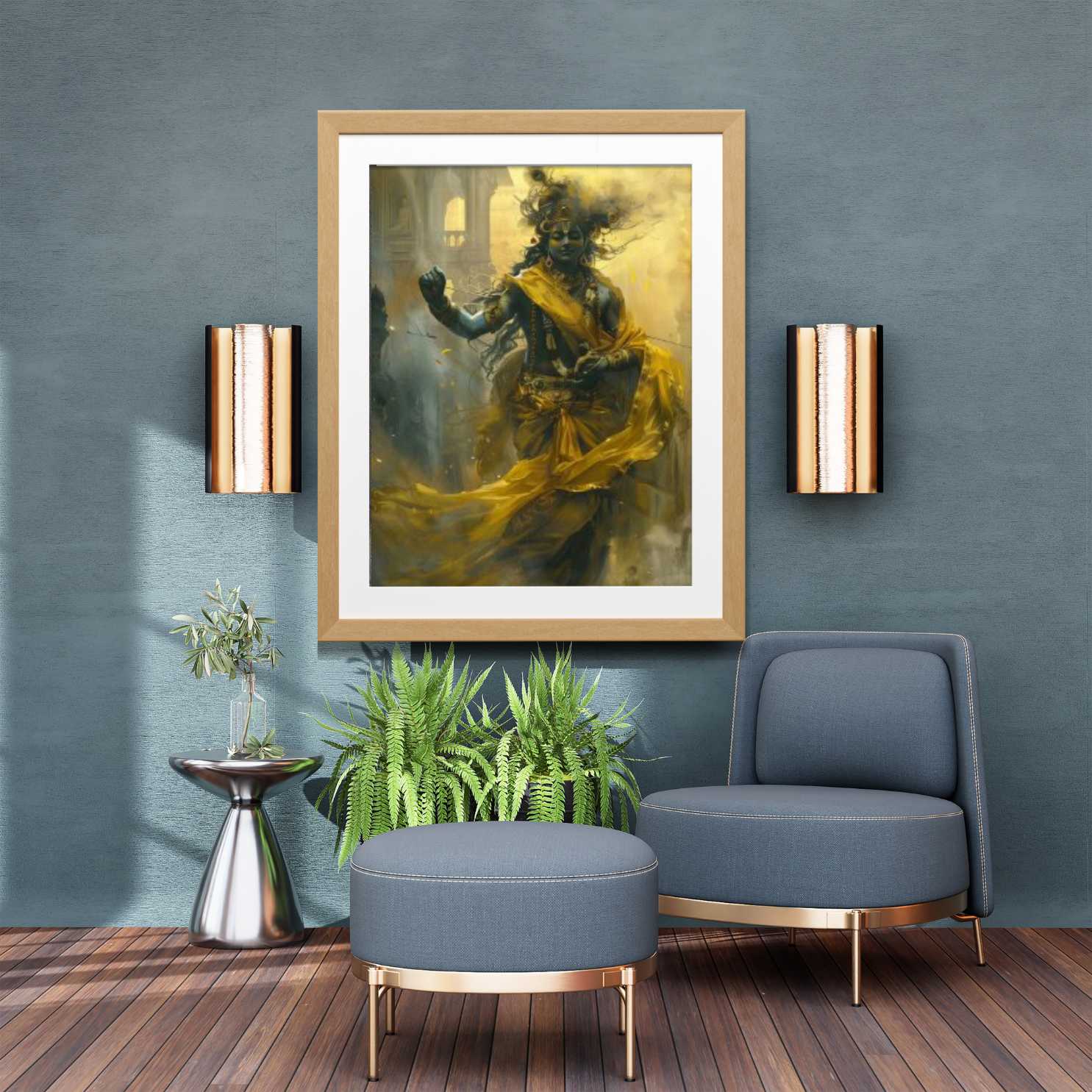 Golden Aura – Krishna’s Graceful Presence - Image 2