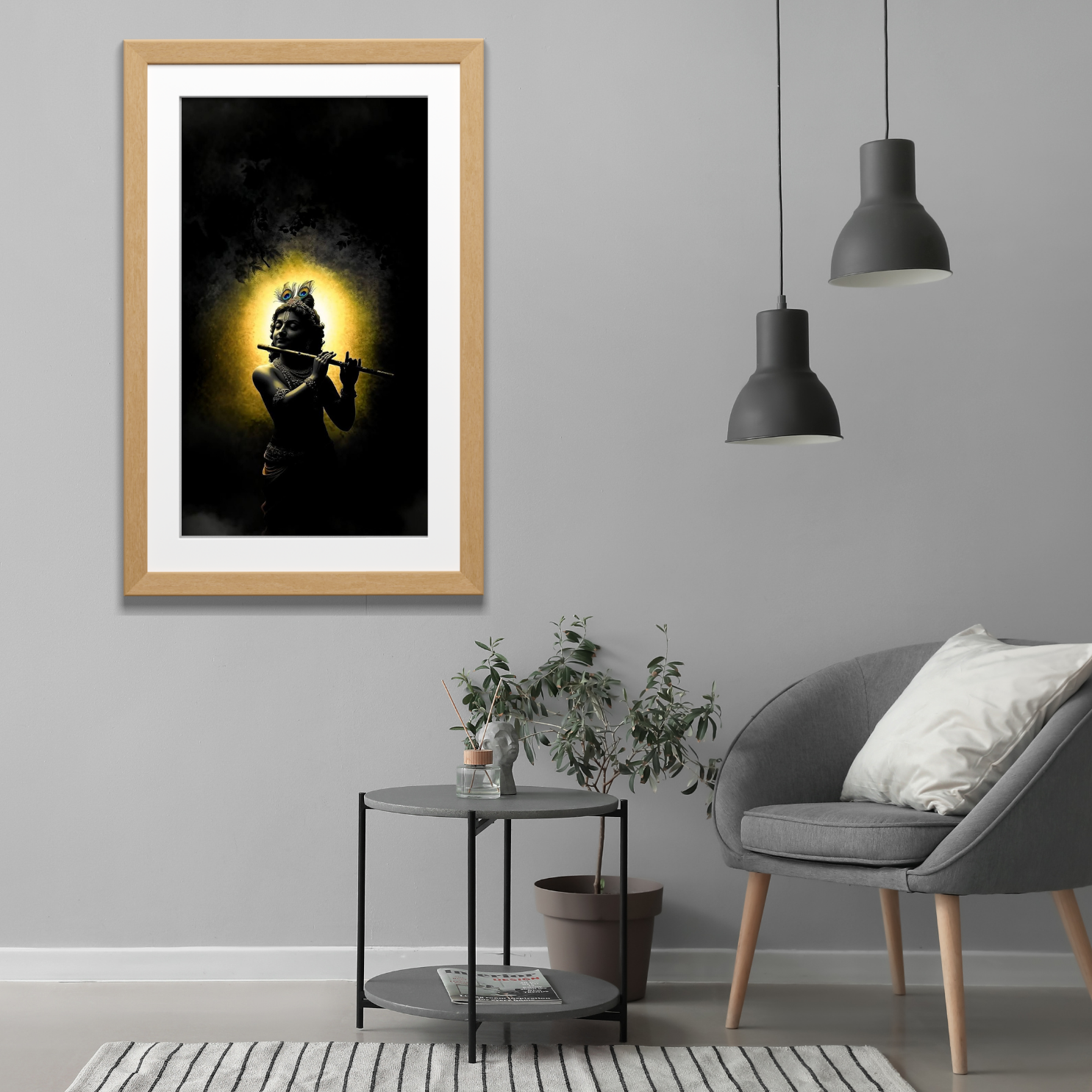 Celestial Notes – Krishna in Glow - Image 3