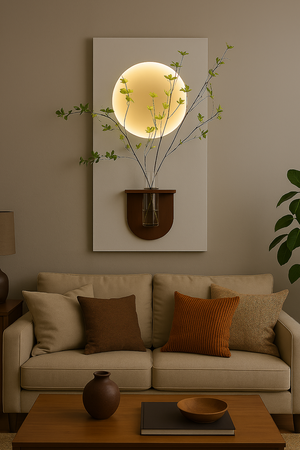 The Zen Glow - Vertical Branch Sconce by Art O Hub