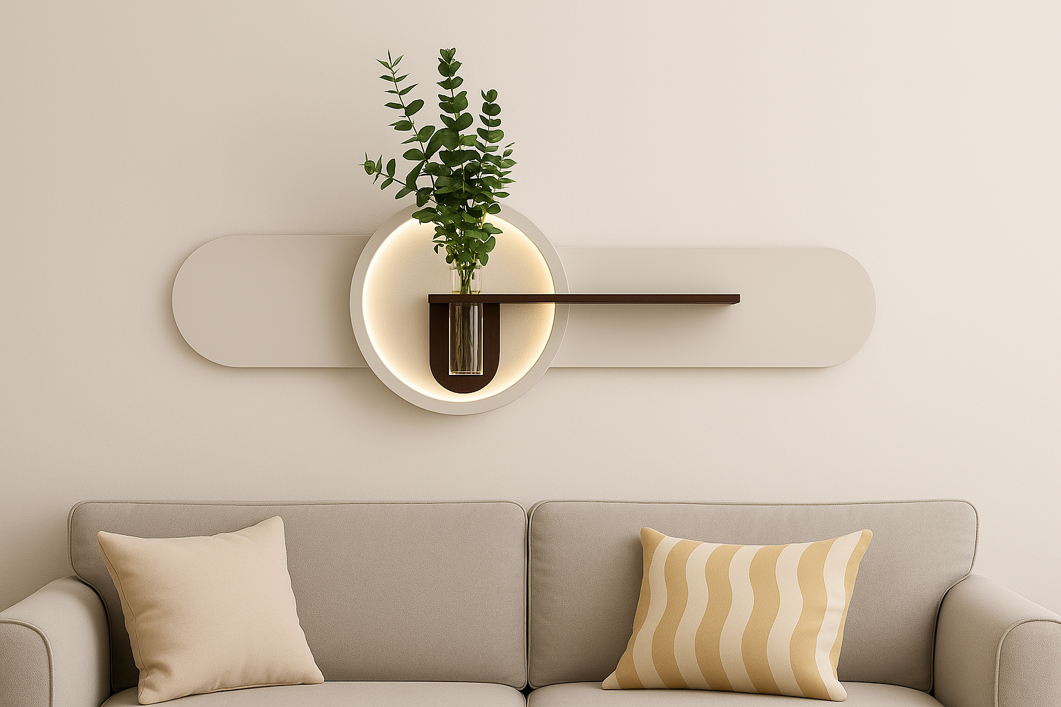 The Lunar Horizon - Glowing Planter Shelf by Art O Hub