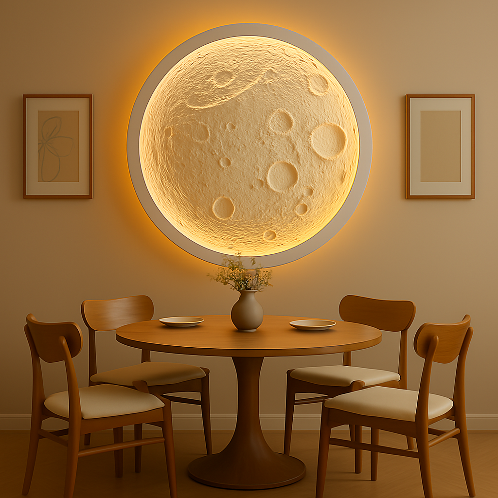 The Lunar Sphere - Illuminated Crater Art by Art O Hub - Image 3