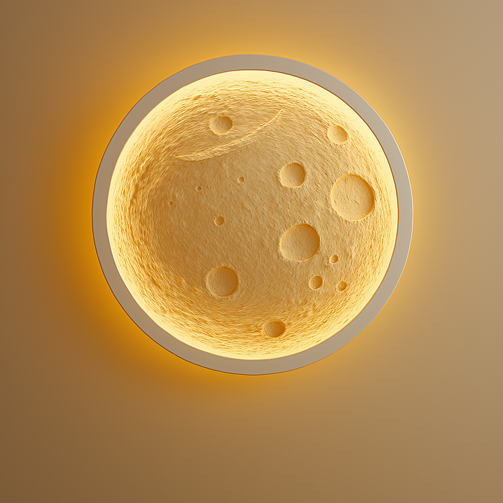 The Lunar Sphere - Illuminated Crater Art by Art O Hub