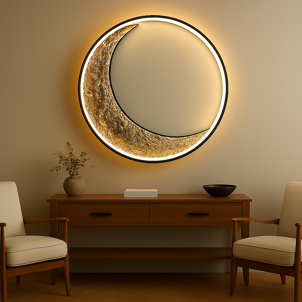 The Lunar Embrace - Textured Orb Sconce by Art O Hub - Image 3