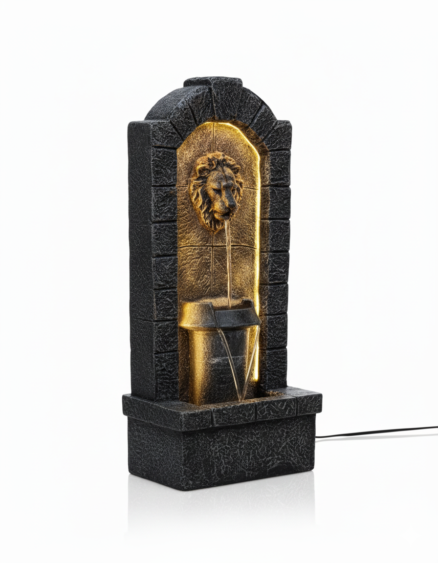lion face fountain
