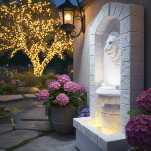 lion face fountain