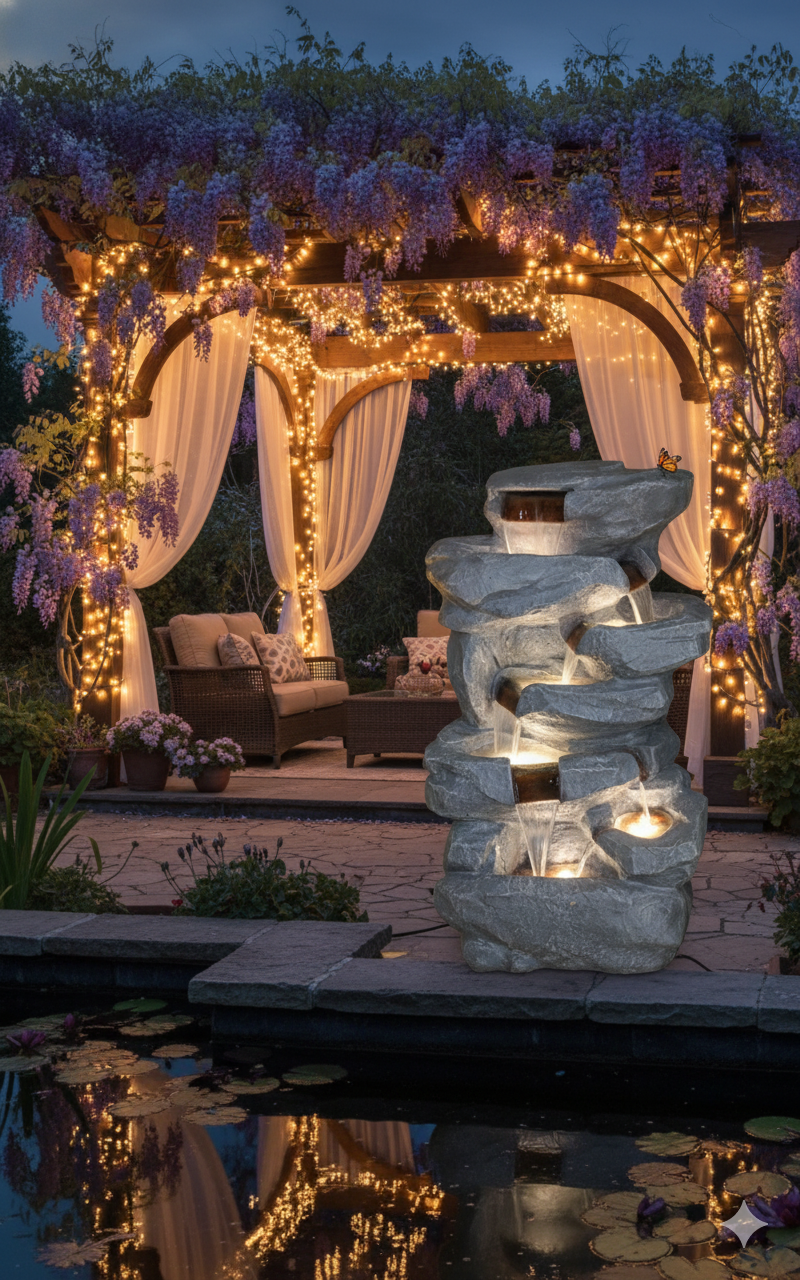 stone fountain