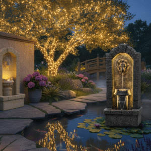 lion face fountain